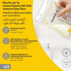 Medela Moedermelkbewaarzakjes Met Schenktuit 210ml 25st