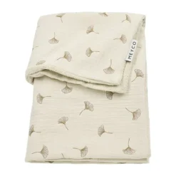 Meyco Baby Gingko Wiegdeken - 75 x 100 cm - Pre-Washed hydrofiel - Soft Sand