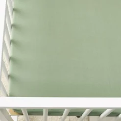 Meyco Baby Hoeslaken Boxmatras Uni Olive Green 75 x 95 cm