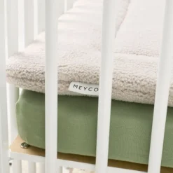 Meyco Baby Hoeslaken Boxmatras Uni Olive Green 75 x 95 cm