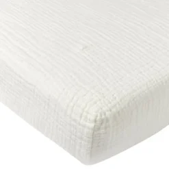 Meyco Baby Hydrofiel Hoeslaken Juniorbed - Uni - Offwhite - 70x140 cm