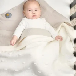 Meyco Baby Ledikantdeken Teddy Knots Offwhite 100 x 150 cm