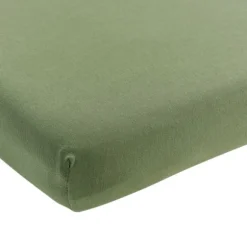 Meyco Baby Ledikanthoeslaken Uni Olive Green 60 x 120 cm
