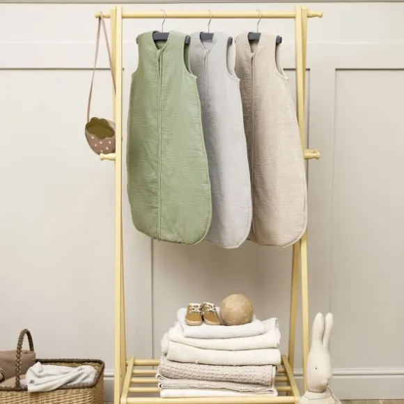 Meyco Baby Slaapzak Hydrofiel Gevoerd Uni Pre-Washed Sand 90 cm