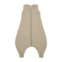 Meyco Baby Slaapzak Jumper Winter Slub Met Team No Sleep Applicatie Taupe / Offwhite 80 cm