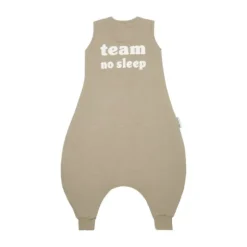 Meyco Baby Slaapzak Jumper Winter Slub Met Team No Sleep Applicatie Taupe / Offwhite 80 cm
