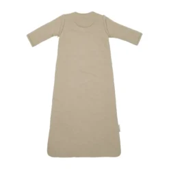 Meyco Baby Slaapzak Met Afritsbare Mouwen Slub Met Smile Applicatie Taupe / Offwhite 90 cm
