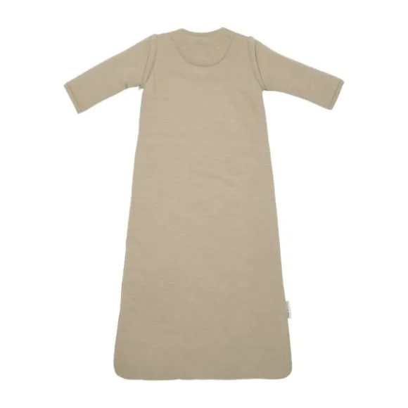 Meyco Baby Slaapzak Met Afritsbare Mouwen Slub Met Smile Applicatie Taupe / Offwhite 110 cm