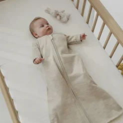 Meyco Baby Slaapzak met Vaste Mouw - Studio - Merinowol - Sand Melange - 70 cm