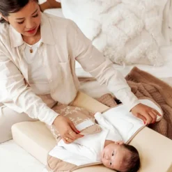 Meyco Baby SwaddleMeyco Inbakerdoek Gevoerd Branches Sand 0-3 Maanden