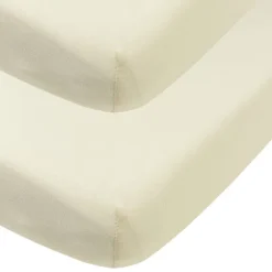 Meyco Baby Uni Hoeslaken Juniorbed- 2 Stuks - 70 x 140 cm - Jersey - Nature