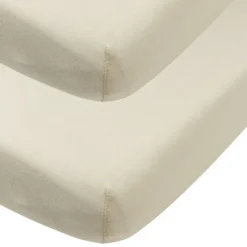 Meyco Baby Uni Hoeslaken Juniorbed- 2 Stuks - 70 x 140 cm - Jersey - Nature
