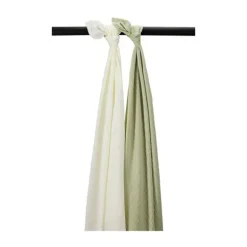 Meyco Baby Uni Swaddle - 2 Stuks - Pre-Washed Hydrofiel - 120 x 120 cm Soft Rose/Rose