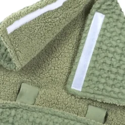 Meyco Baby Voetenzak Wafel Teddy Olive Green 40 x 82 cm
