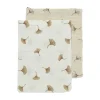 Meyco Baby Washandjes - Gingko - 2-pack - Offwhite/Soft Sand - 20x17 cm