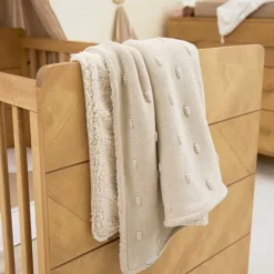 Meyco Baby Wiegdeken Teddy Knots Soft Sand 75 x 100 cm