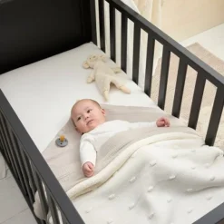 Meyco Baby Wiegdeken Teddy Knots Offwhite 75 x 100 cm