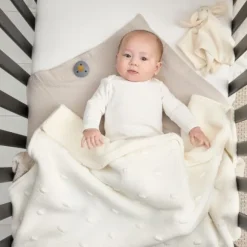 Meyco Baby Wiegdeken Teddy Knots Offwhite 75 x 100 cm