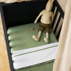 Meyco Baby Wieghoeslaken Uni Olive Green 40 x 80 / 90 cm