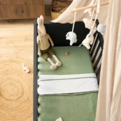 Meyco Baby Wieghoeslaken Uni Olive Green 40 x 80 / 90 cm