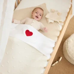 Meyco Baby Wieglaken Sweet Heart Red 75 x 100 cm
