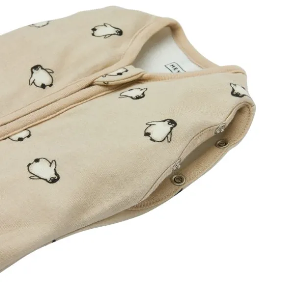 Meyco Cocoon Inbakerslaapzak - 70 cm - Penguin - Soft Sand
