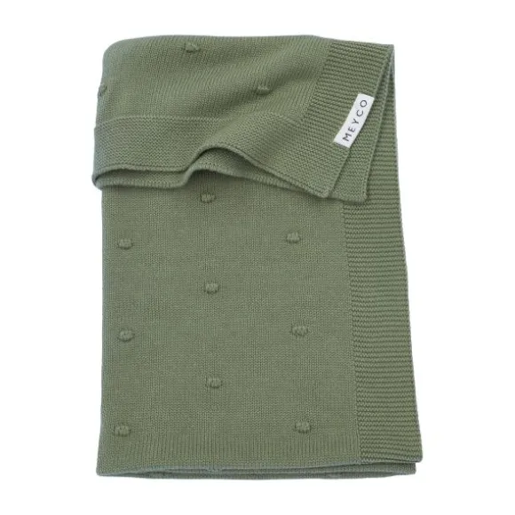 Meyco Ledikantdeken Mini Knots Forest Green 100x150cm