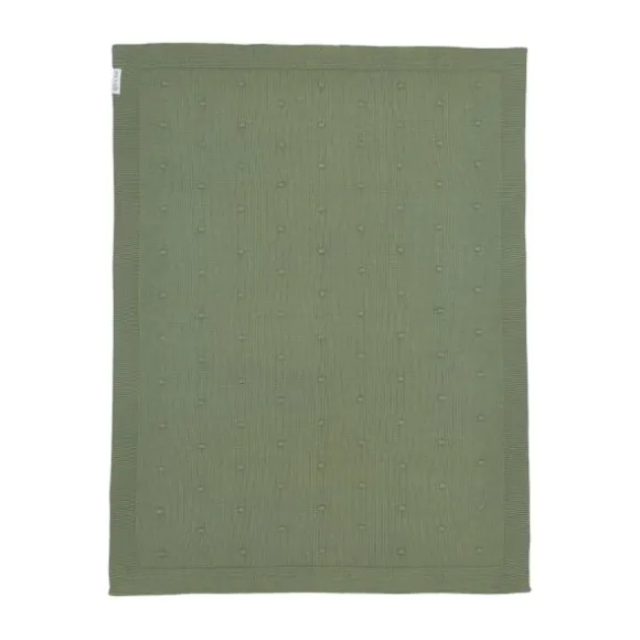Meyco Ledikantdeken Mini Knots Forest Green 100x150cm