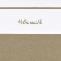 Meyco Ledikantlaken Hello World Sand 100x150cm