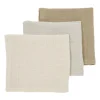 Meyco Monddoek Hydrofiel Pre-Washed Uni Offwhite/Soft Sand/Taupe 30 x 30 cm 3-Pack
