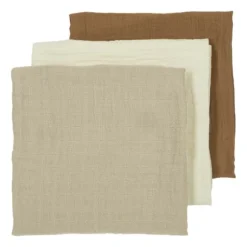 Meyco Multidoek Hydrofiel Pre-Washed Uni Offwhite/Sand/Toffee 70 x 70 cm 3-Pack