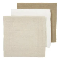 Meyco Multidoek Hydrofiel Pre-Washed Uni Offwhite/Soft Sand/Taupe 70 x 70 cm 3-Pack