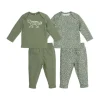 Meyco Pyjama Cheetah Forestgreen mt.50/56 2-Pack