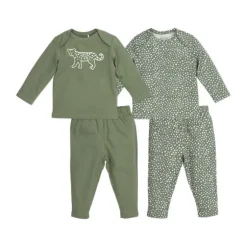 Meyco Pyjama Cheetah Forestgreen mt.50/56 2-Pack