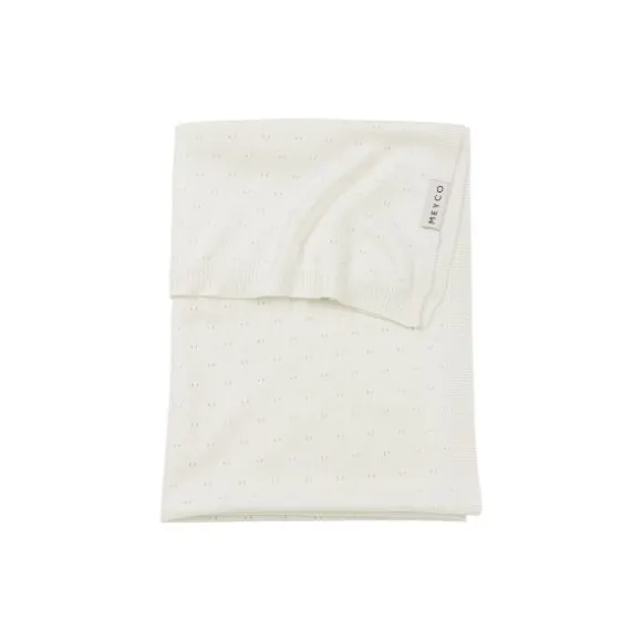 Meyco Wiegdeken Ajour Bamboe Offwhite 75 x 100 cm