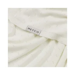 Meyco Wiegdeken Ajour Bamboe Offwhite 75 x 100 cm