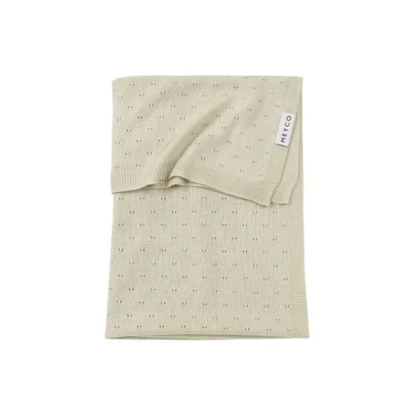 Meyco Wiegdeken Ajour Bamboe Soft Sand 75 x 100 cm