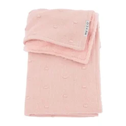 Meyco Wiegdeken Mini Knots Soft Pink Teddy 75x100cm