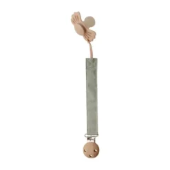 Mushie Speenkoord Linnen Olive/Shifting Sand 2-Pack