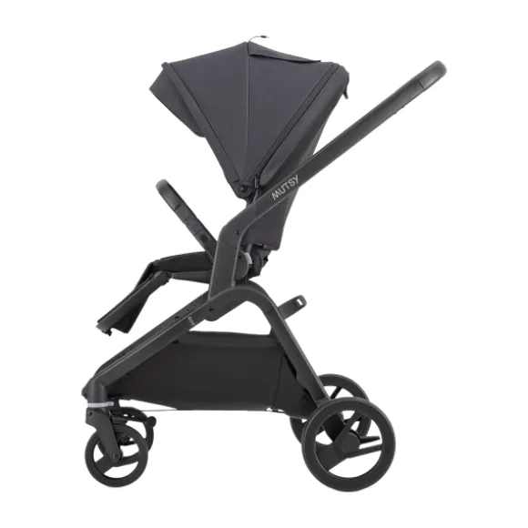 Mutsy Wandelwagen Flow Black Frame - Cognac Grip - Urban Green