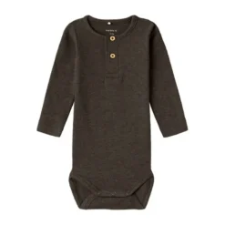 Name It Button Romper - Kab NOOS - Delicioso Melange - Maat 56