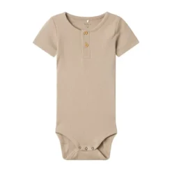 Name It Kab Button Korte Mouw Romper - Mt. 56 - Pure Cashmere