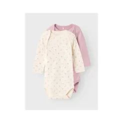 Name It Romper Floral 2-Pack Pink / Buttercream 74