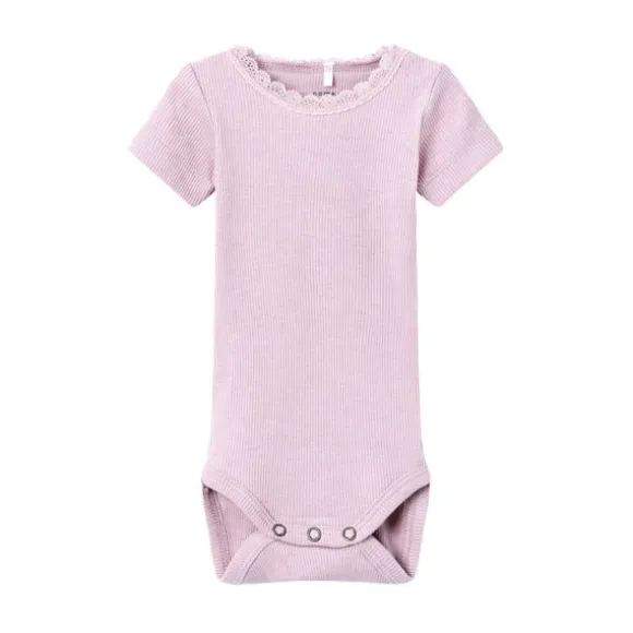 Name It Romper Kab Lace Korte Mouw Parfait Pink 62