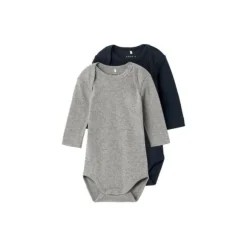 Name It Romper 2-Pack Grey / Dark Sapphire 50
