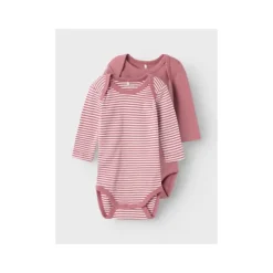 Name It Romper Stripe 2-Pack Mesa Rose 62