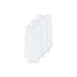 Name It Romper Zonder Mouw 3-Pack Bright White 56