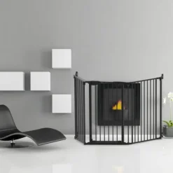 Noma 3 Panel Gate Zwart (197.5 cm)