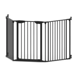 Noma 3 Panel Gate Zwart (197.5 cm)