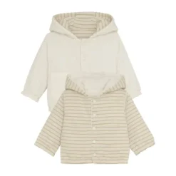 Noppies Neddie Jasje - Stripe - Maat 50 - Offwhite